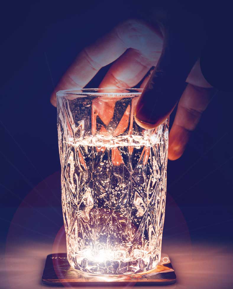 Aibote LED-Getränkeflaschen-Untersetzer, leuchtend, für Wein